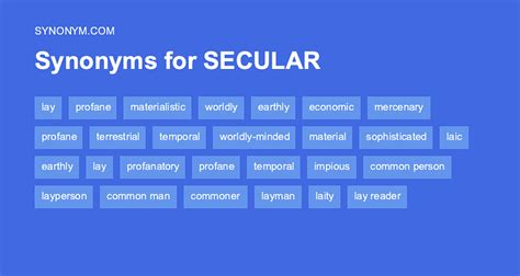 synonyms of secular
